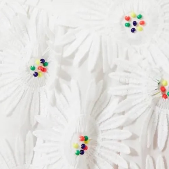 Farm Rio White Daisy 3D Floral Midi Skirt size XS - Picture 12 of 16